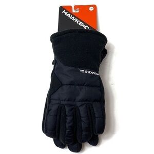 Hawke & Co men’s black insulated fleece winter gloves size XL NWT